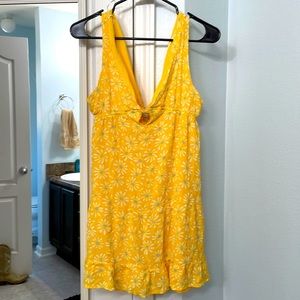 Love Tree, yellow floral tank top dress